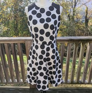 Ronni Nicole fit and flare sleeveless dress polka dot